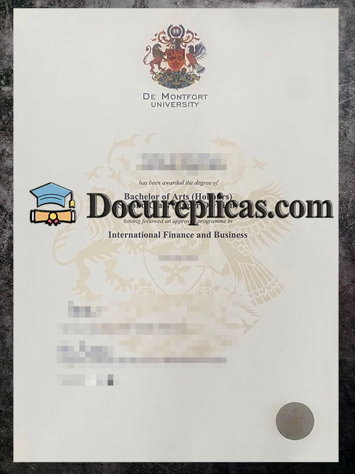 purchase realistic De Montfort University diploma