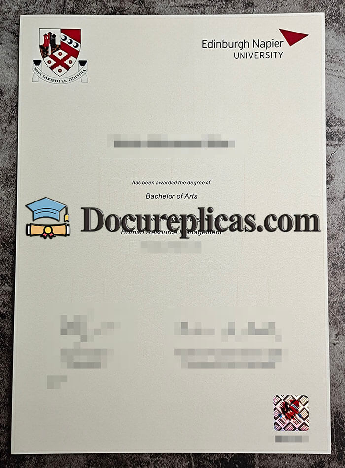 purchase realistic Edinburgh Napier University diploma