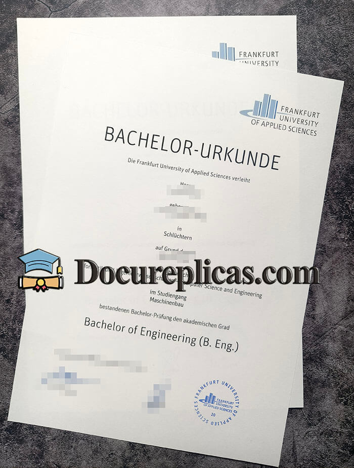 purchase realistic Frankfurt University of Applied Sciences urkunde