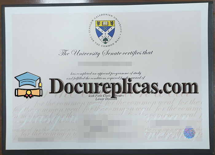 purchase realistic Glasgow Caledonian University diploma