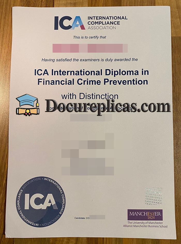 purchase realistic ICA International Diploma