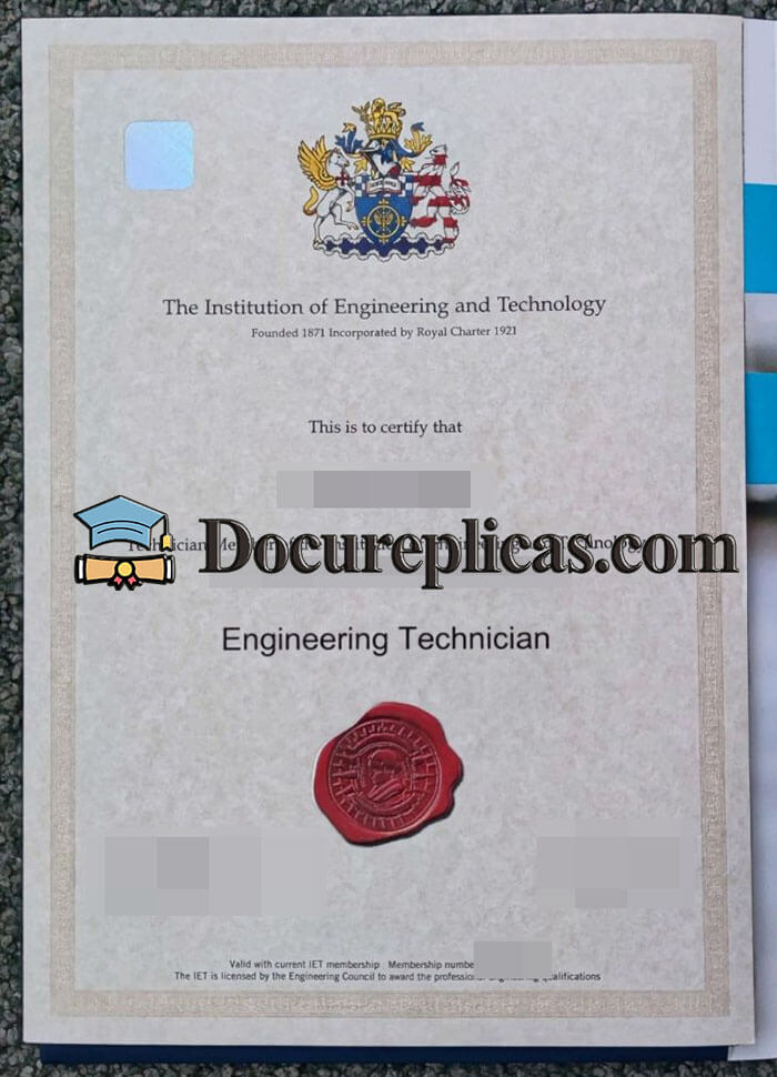 purchase realistic Institution of Engineering Technology certificate
