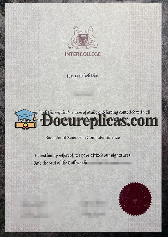purchase realistic Intercollege diploma