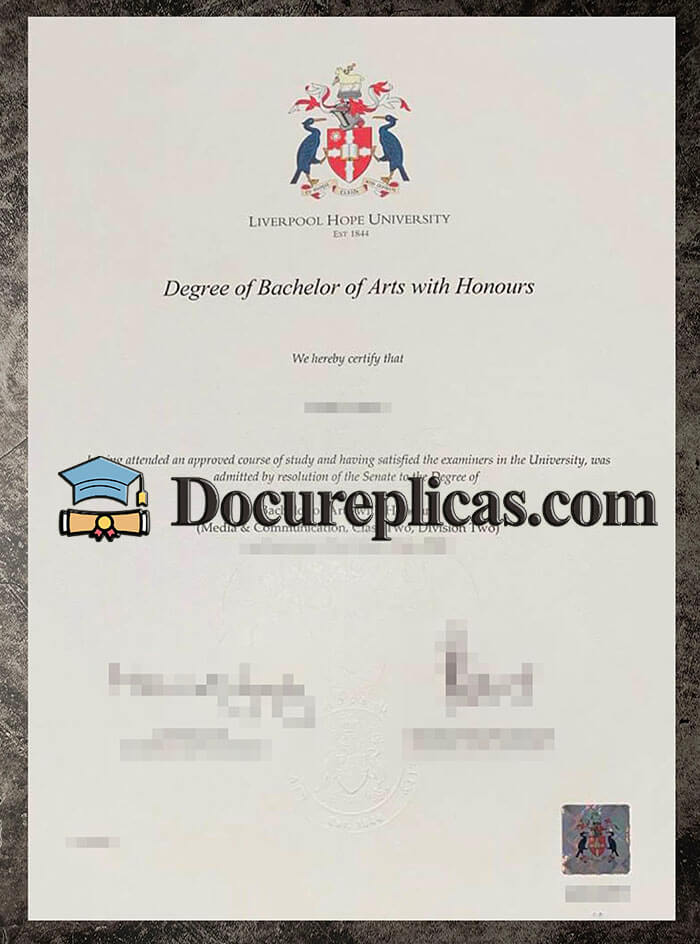 purchase realistic Liverpool Hope University diploma