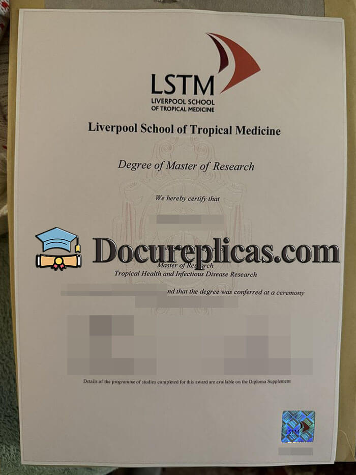 purchase realistic Liverpool School of Tropical Medicine diploma