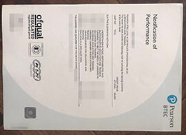 purchase realistic Pearson BTEC Notification of Performance