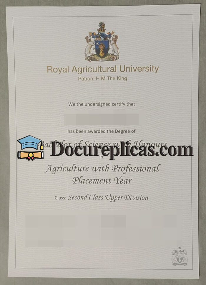 purchase realistic Royal Agricultural University diploma
