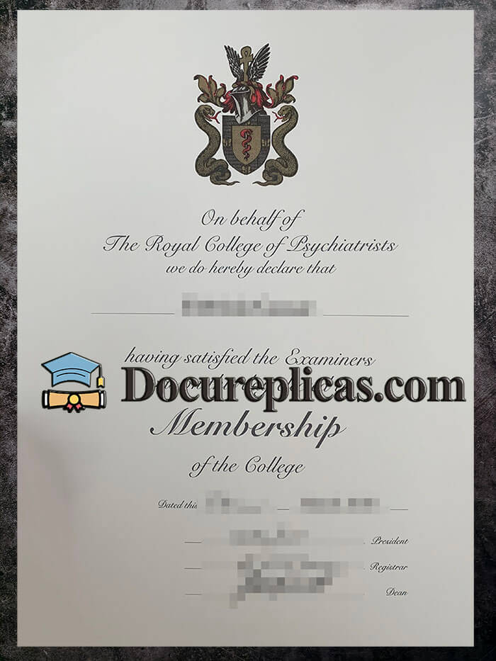 purchase realisticc Royal College of Psychiatrists certificate