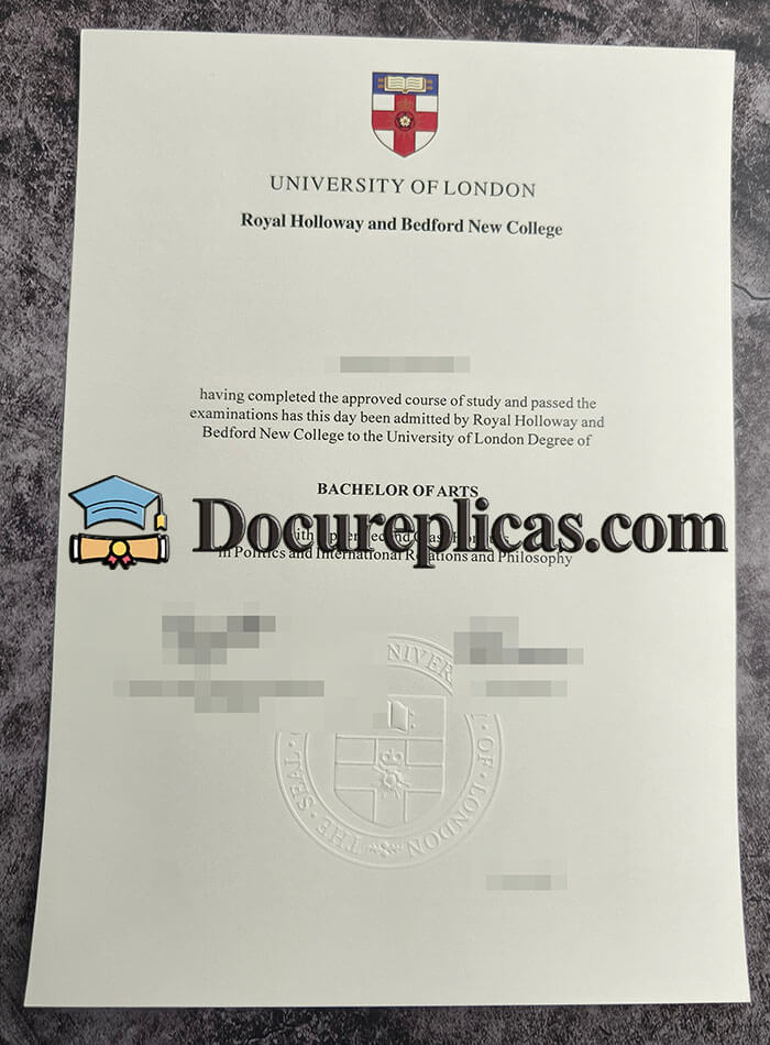 purchase realistic Royal Holloway and Bedford New College diploma