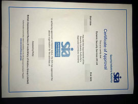 purchase realistic Security Industry Authority Certificate of Approval