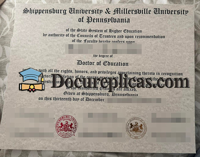 purchase realistic Shippensburg University & Millersville University of Pennsylvania diploma