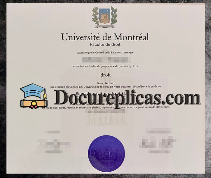 purchase realistic Universite de Montreal diploma