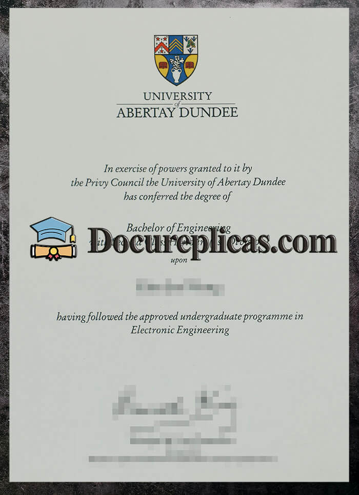 purchase realistic University Abertay Dundee diploma