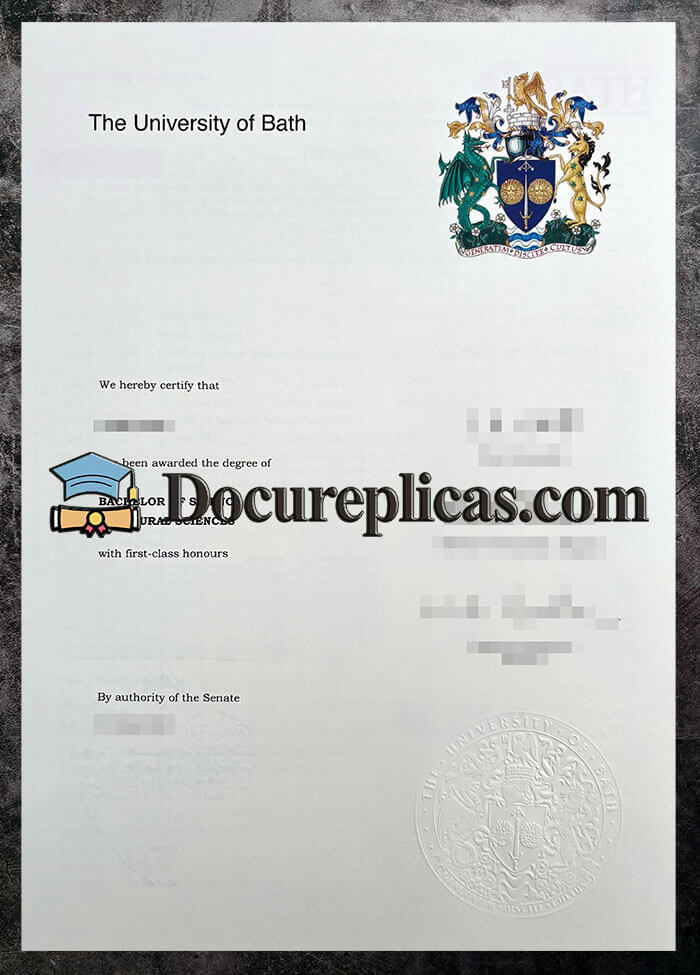 purchase realistic University of Bath diploma