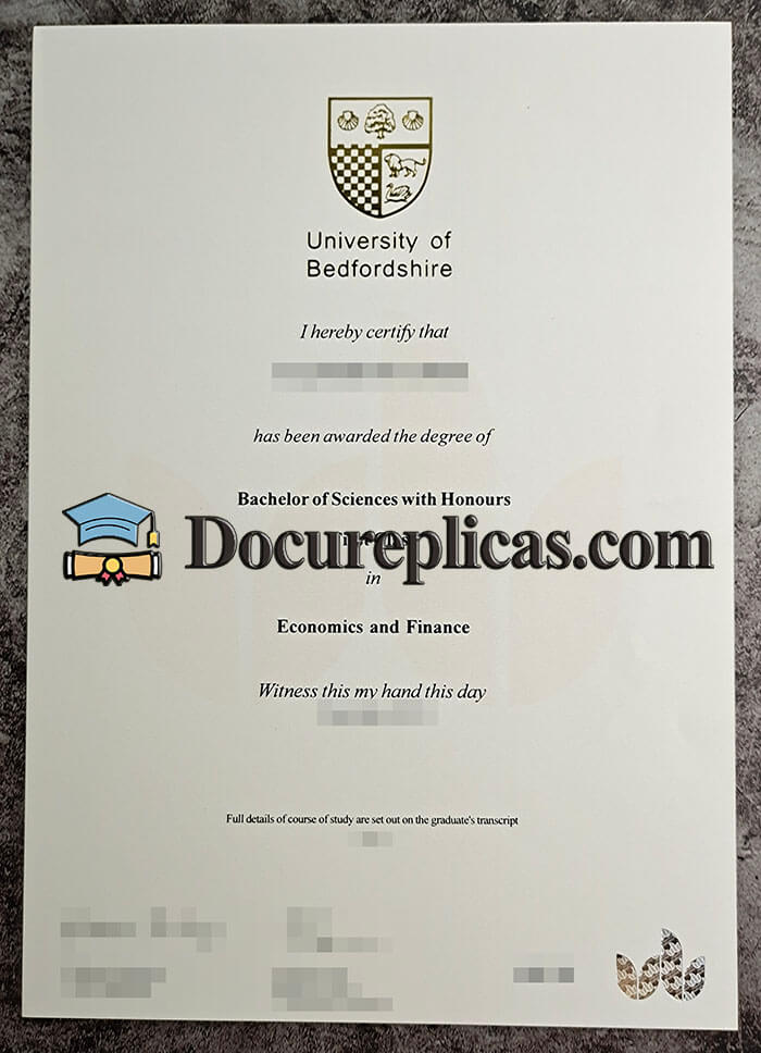purchase realistic University of Bedfordshire diploma