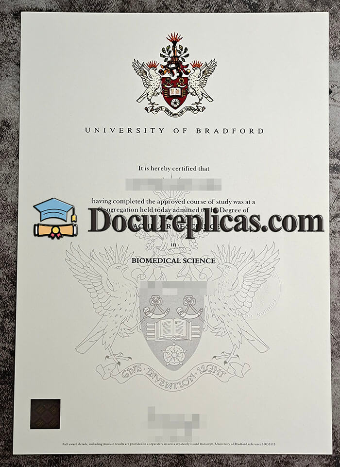 purchase realistic University of Bradford diploma