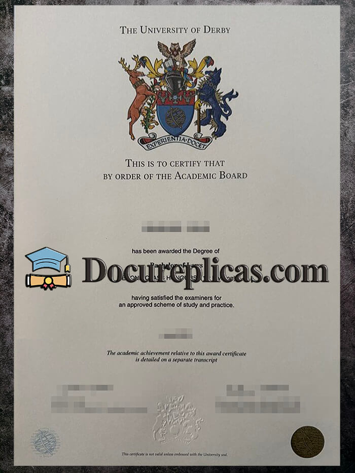 purchase realistic University of Derby diploma
