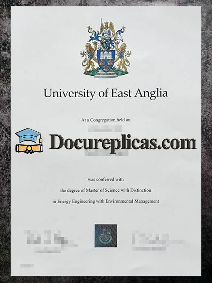 purchase realistic University of East Anglia diploma