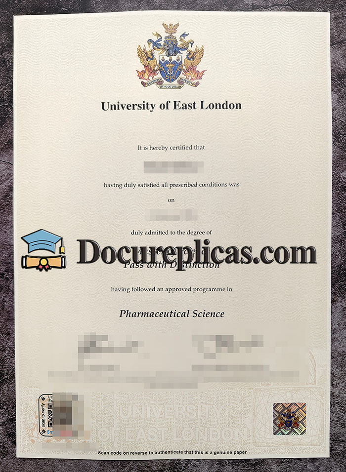 purchase realistic University of East London diploma