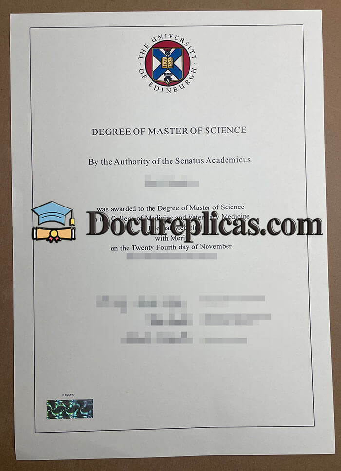 purchase realistic University of Edinburgh diploma