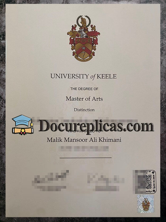 purchase realistic University of Keele diploma