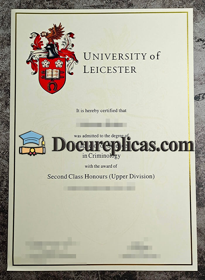 purchase realistic University of Leicester diploma