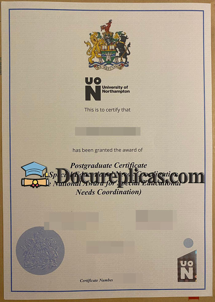 purchase realistic University of Northampton diploma