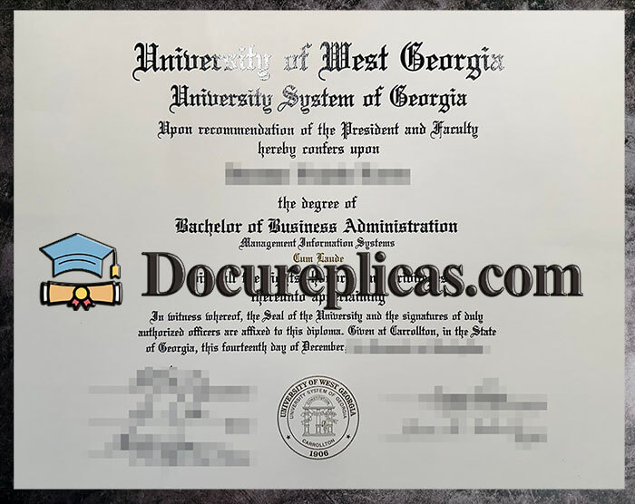 purchase realistic University of West Georgia diploma
