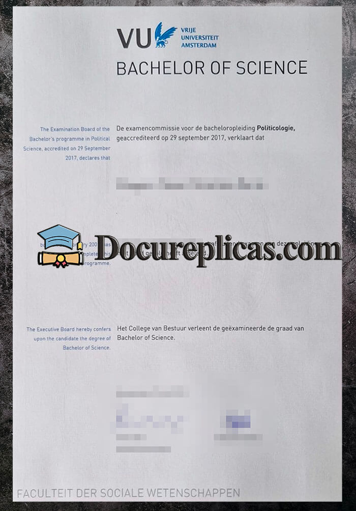 purchase realistic Vrije Universiteit Amsterdam degree