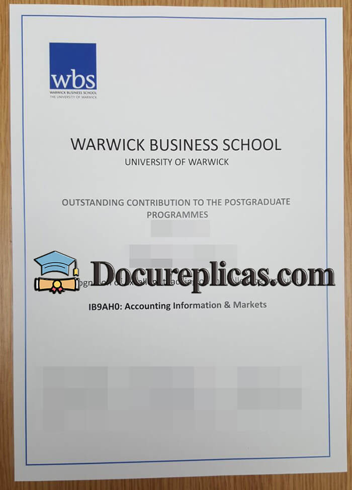 purchase realistic Warwick Business School certificate