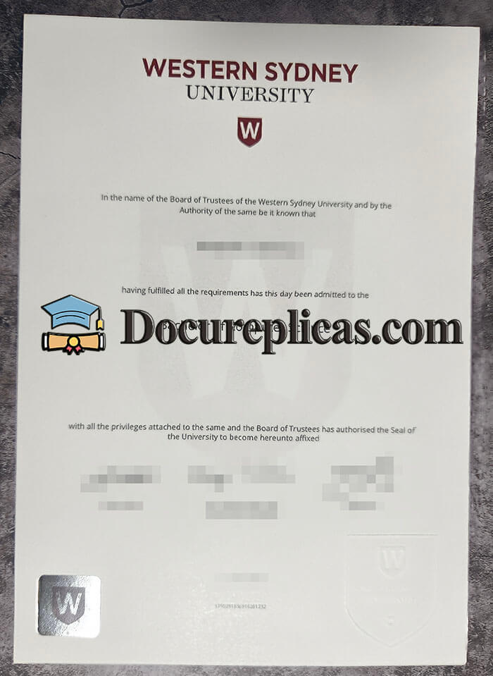 purchase realistic Western Sydney University diploma
